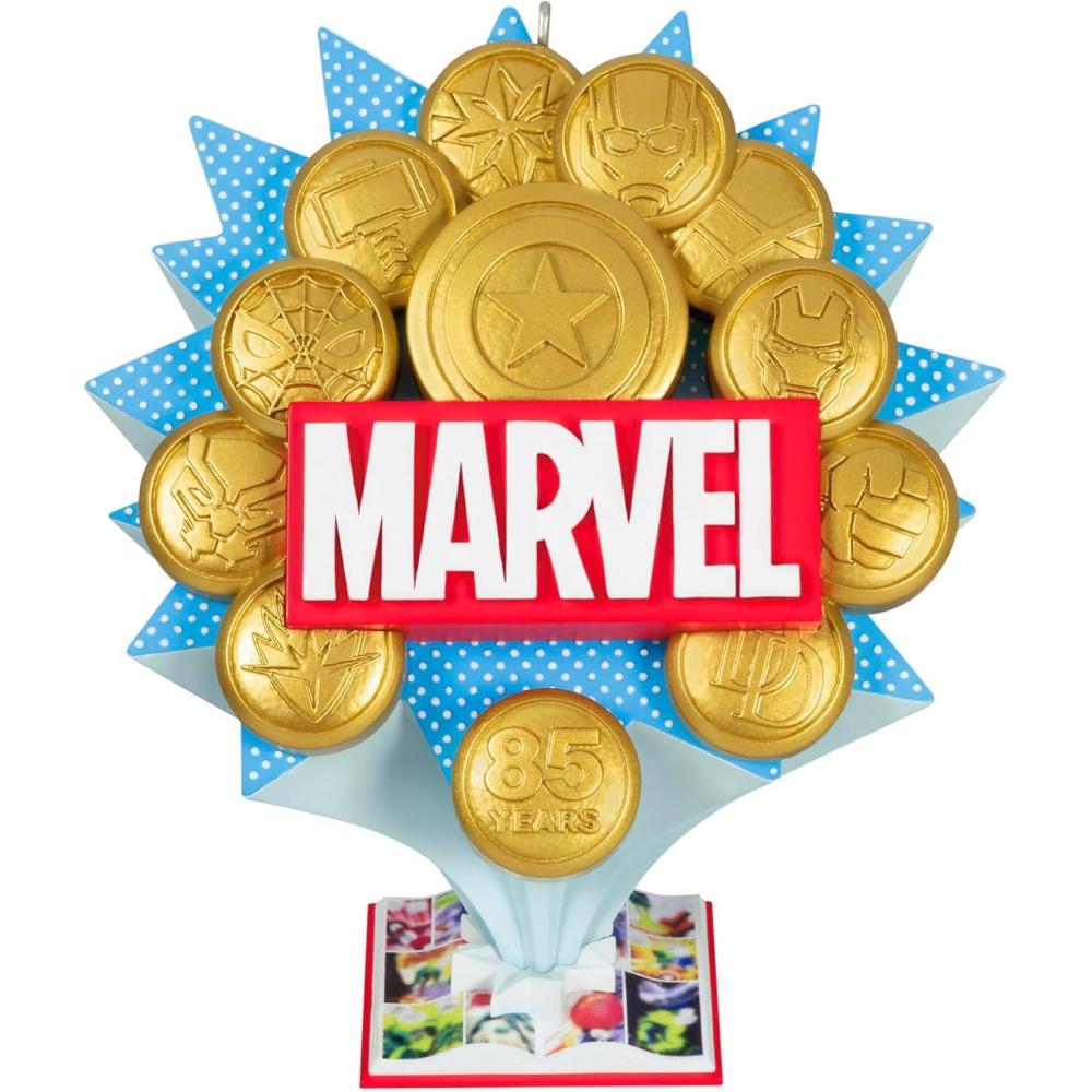 imageHallmark Keepsake Christmas Ornament 2025 Marvel XMen Wolverine Defeats Sentinel Funko POP with Light Gifts for Marvel FansCelebrating 85 Years