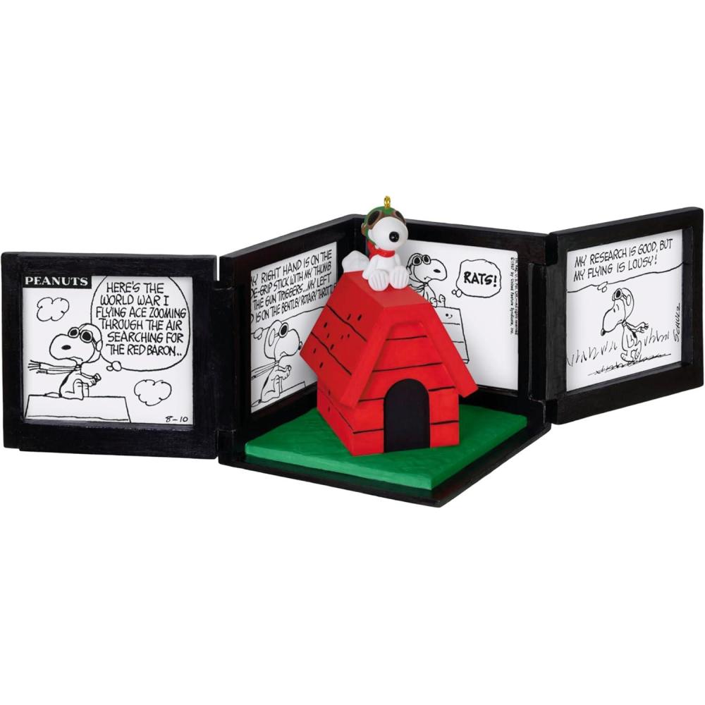 imageHallmark Keepsake Christmas Ornament 2025 Peanuts 75th Anniversary Snoopy as The Flying Ace Musical Gifts for Peanuts FansThe Flying Ace