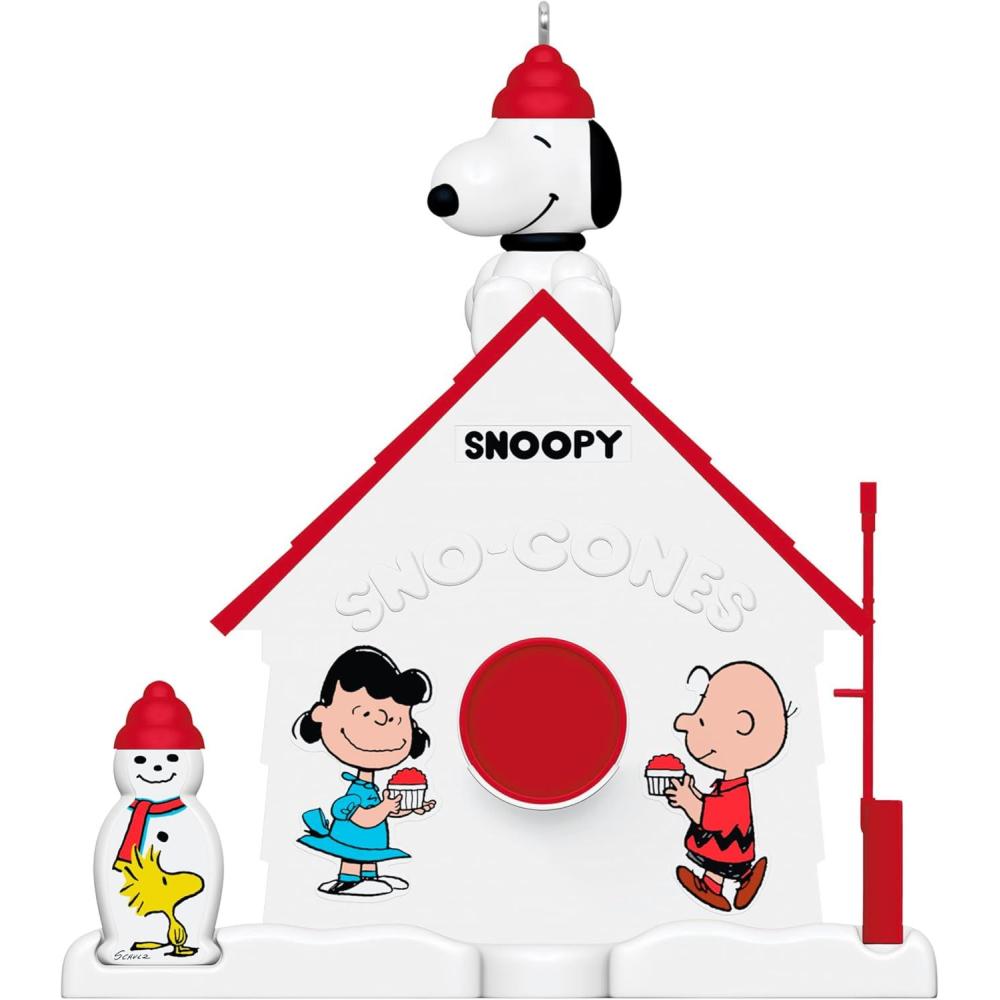 imageHallmark Keepsake Christmas Ornament 2025 The Peanuts Gang 75th Anniversary SNOCones with Friends Gifts for Peanuts FansSnoCones with Friends