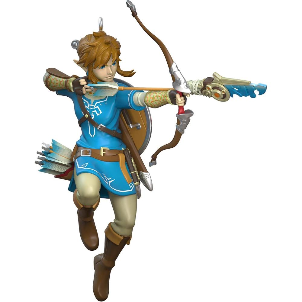 imageHallmark Keepsake Christmas Ornament Nintendo The Legend of Zelda Game Cartridge Metal Ornament Gifts for GamersLink with Bow and Arrow