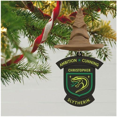 imageHallmark Keepsake Christmas Ornament Personalized Harry Potter Slytherin Sorting HatPersonalized Slytherin