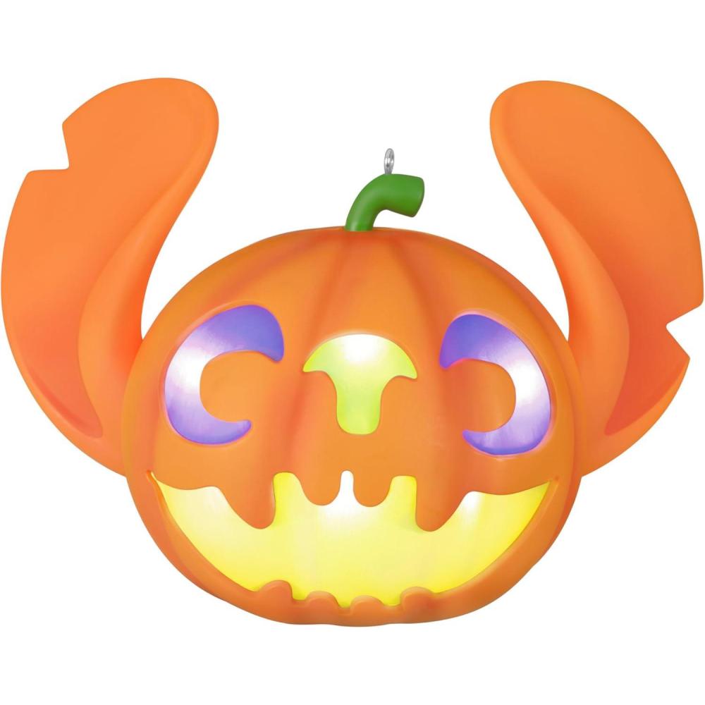 imageHallmark Keepsake Halloween Ornament 2025 Disney Lilo ampamp Stitch Spooky Stitch JackoLantern with Light Gifts for Disney FansStitch JackoLantern with Light