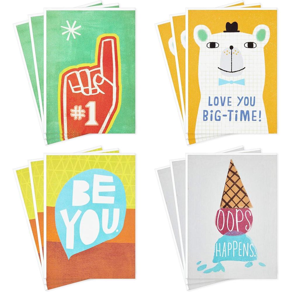 imageHallmark Kids Encouragement Cards Assortment Pack of 12 Cards with Envelopes