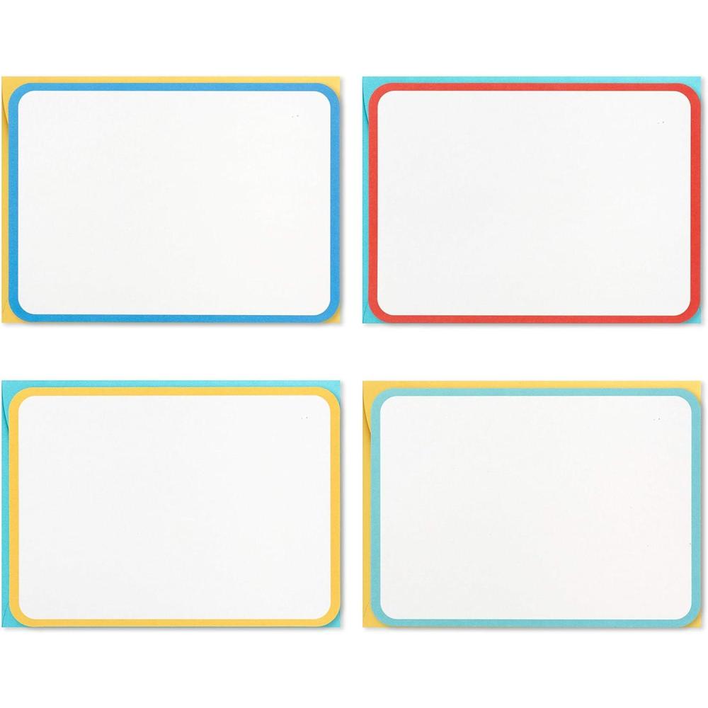 imageHallmark Little World Changers Kids Blank Cards Assortment with Organizer 24 Encouragement Cards and EnvelopesBlue Red Yellow and Light Blue