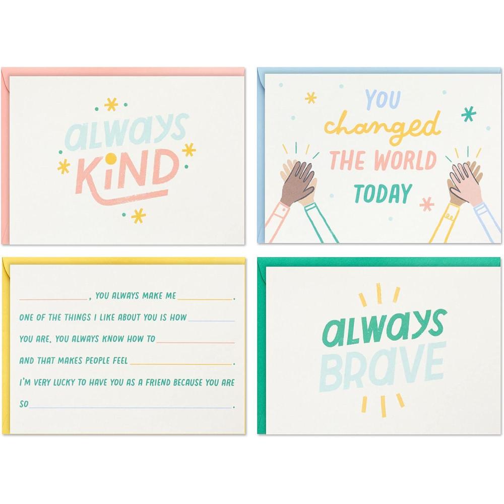 imageHallmark Little World Changers Kids Blank Cards Assortment with Organizer 24 Encouragement Cards and EnvelopesLwc Caddy