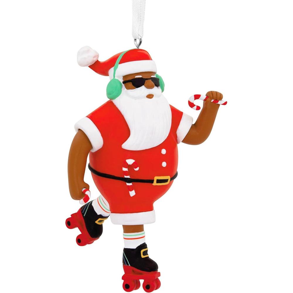 imageHallmark Mahogany Black Fashion Woman Christmas OrnamentRoller Skating Santa