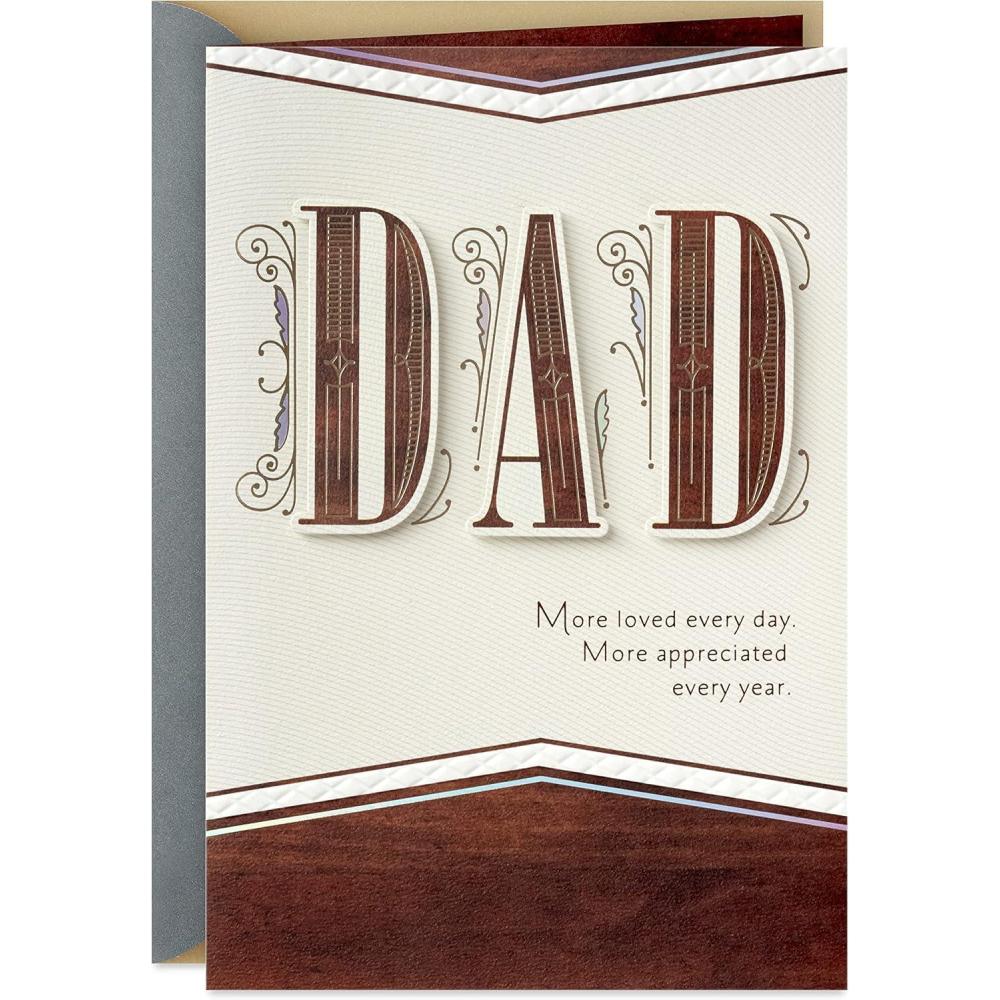 imageHallmark Mahogany Fathers Day Card for Dad Husband or Boyfriend Keep This Family Running SmoothlyDad  More Loved Every Day