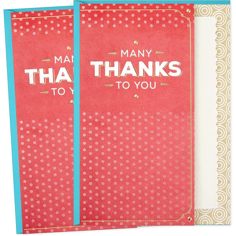 imageHallmark Mahogany Religious Thank You Cards Pack of 2 Blessed for Nurses Day Administrative Professionals Day Clergy and MoreMany Thanks