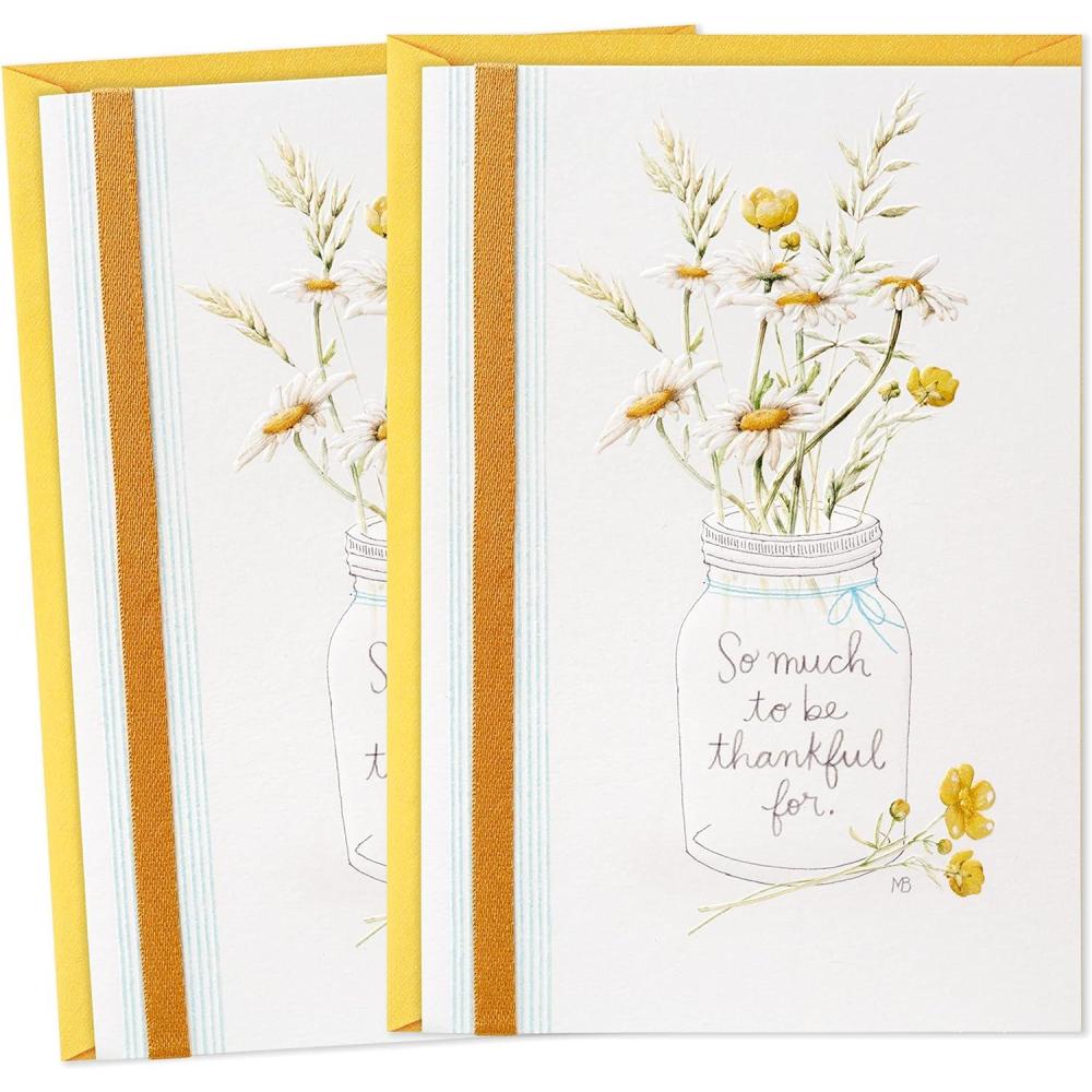 imageHallmark Mahogany Religious Thank You Cards Pack of 2 Blessed for Nurses Day Administrative Professionals Day Clergy and MoreVase of Flowers