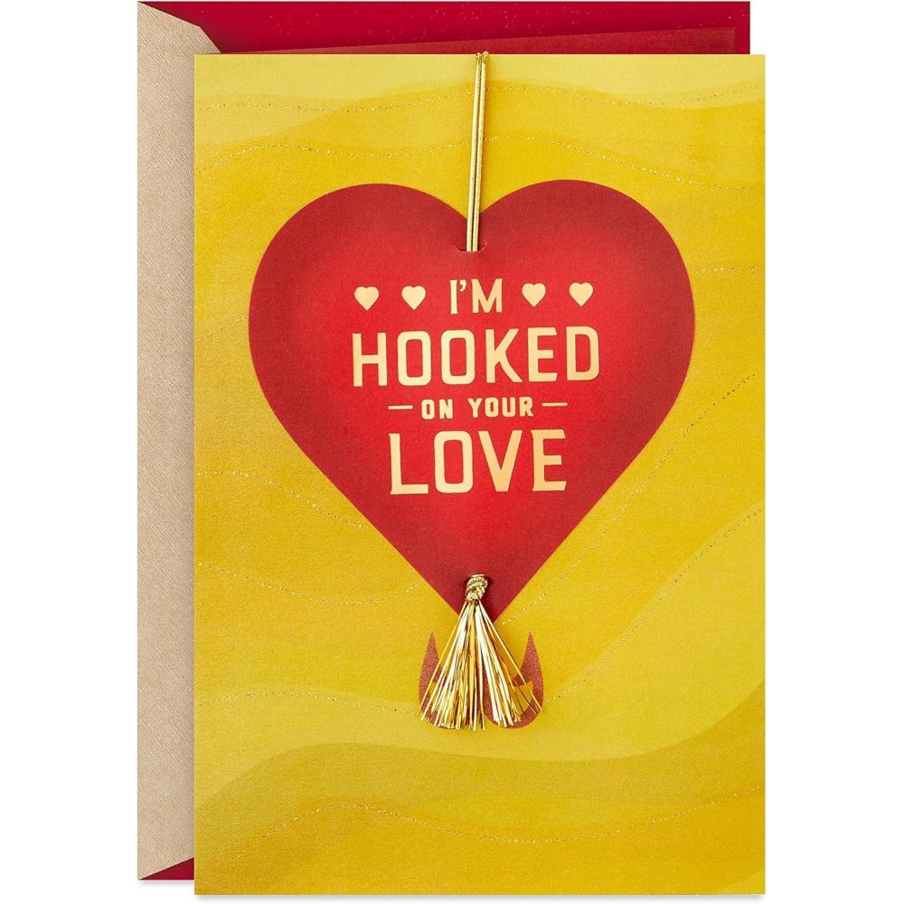 imageHallmark Mahogany Valentines Day Card for Husband Hooked On YouMulticolor