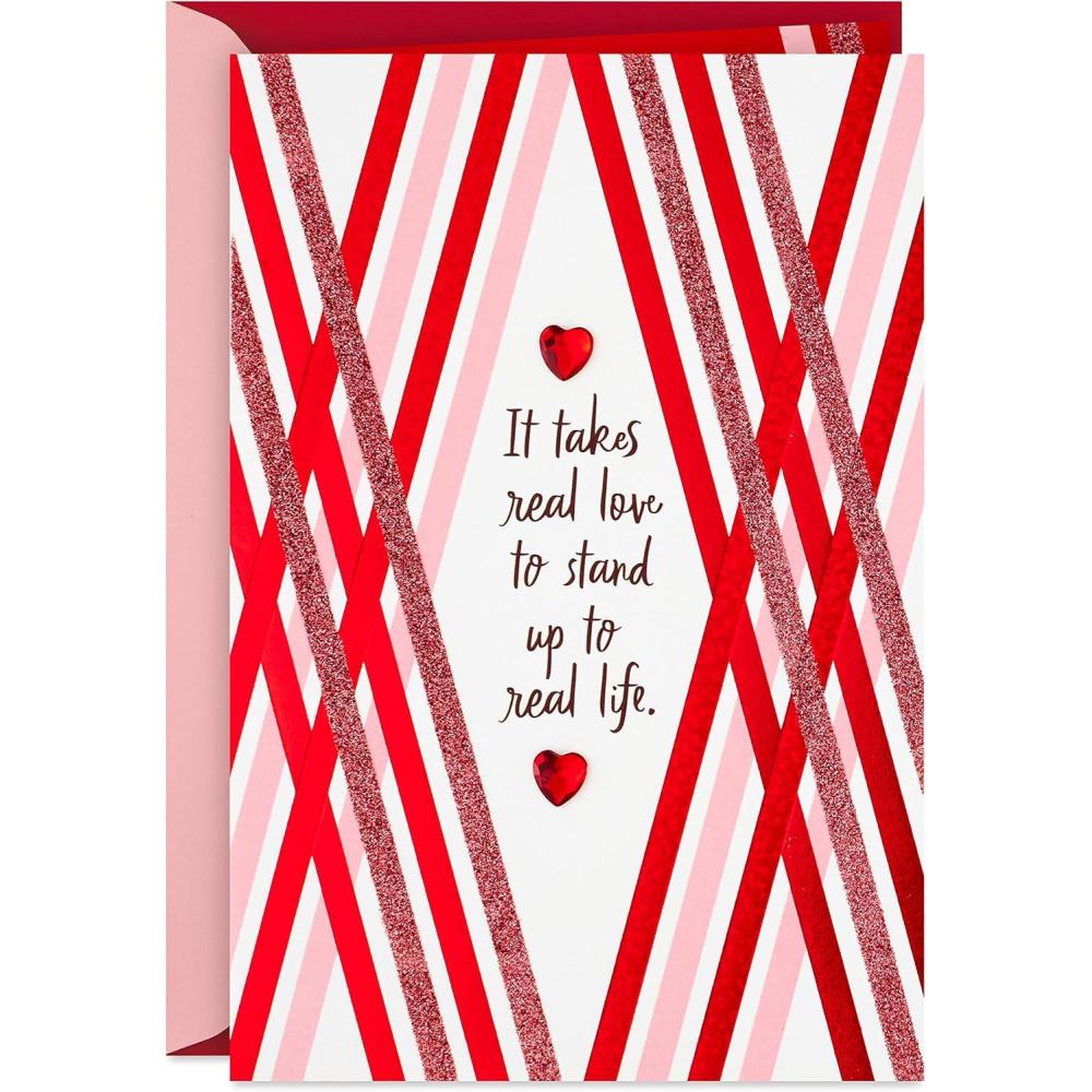 imageHallmark Mahogany Valentines Day Card for Husband Wife Boyfriend Girlfriend Real LoveReal Love  Mahogany Card