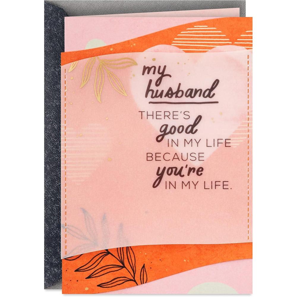 imageHallmark Mahogany Valentines Day Card for Husband or Boyfriend How Blessed I AmGood In My Life