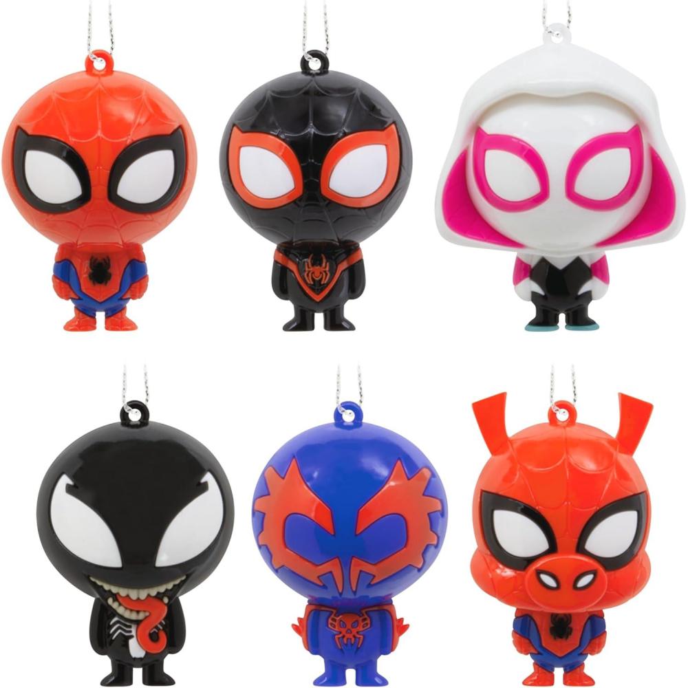 imageHallmark Marvel SpiderMan Series 4 Mystery Christmas Ornaments Shatterproof Set of 2 Gifts for Marvel Fans
