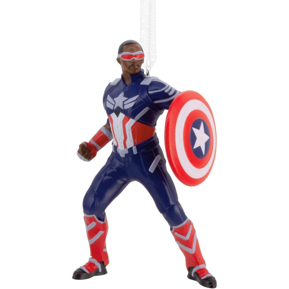 imageHallmark Marvel Studios Captain America Brave New World Sam Wilson Christmas Ornament Gifts for Marvel Fans
