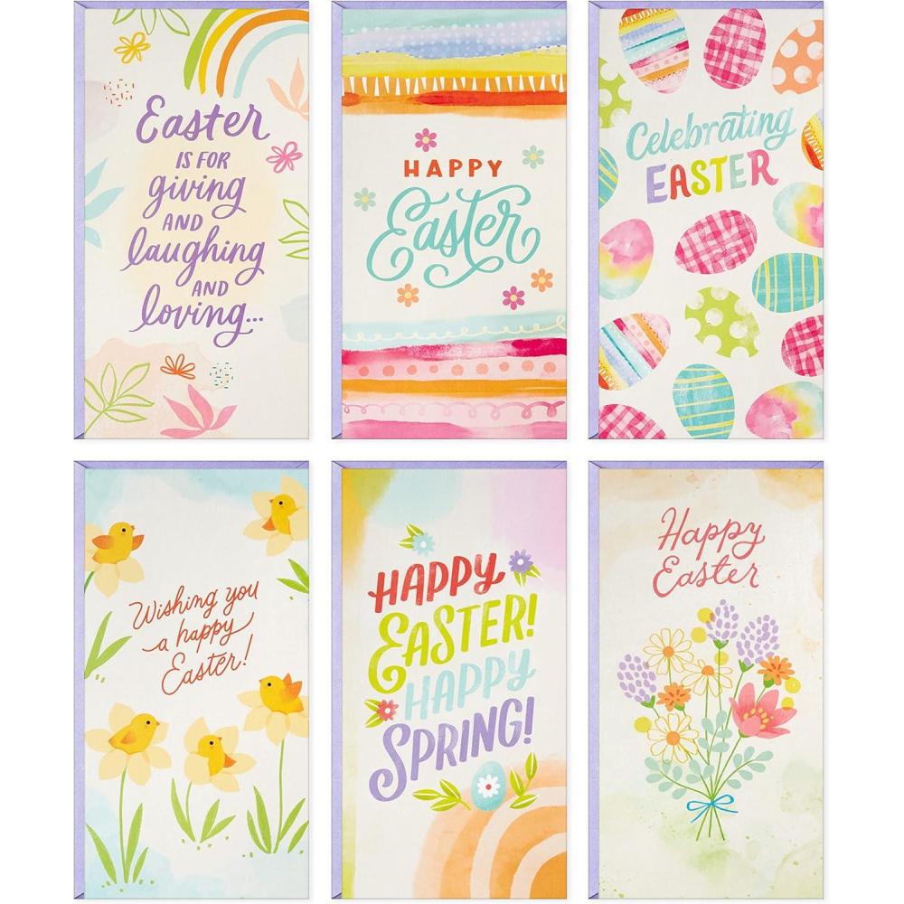 imageHallmark Money and Gift Card Holder Christmas Card Assortment 36 Cards and Envelopes Mint Green Plaid Holly DeerHappy Easter  Easter Money Holder Assortment