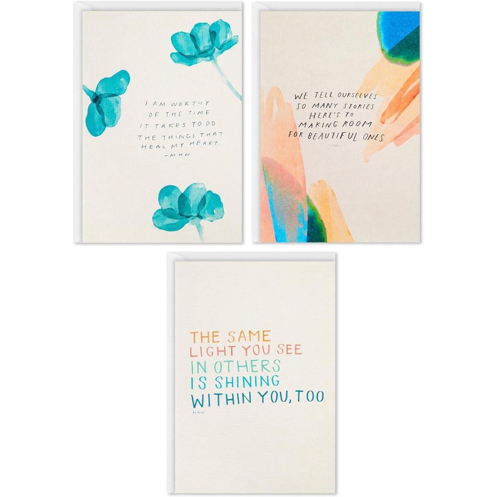 imageHallmark Morgan Harper Nichols Pack of 5 Assorted Encouragement Cards Thinking of You Cards Friendship Cards Uplifting AffirmationsUplifting Affirmations  Pack of 3