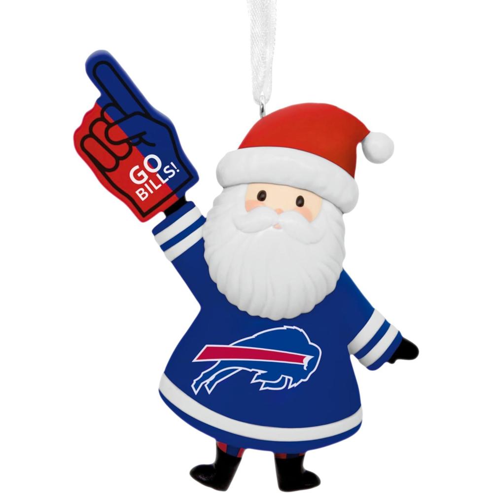 imageHallmark NFL Buffalo Bills Santa Fan Christmas Ornament Gifts for Sports Fans