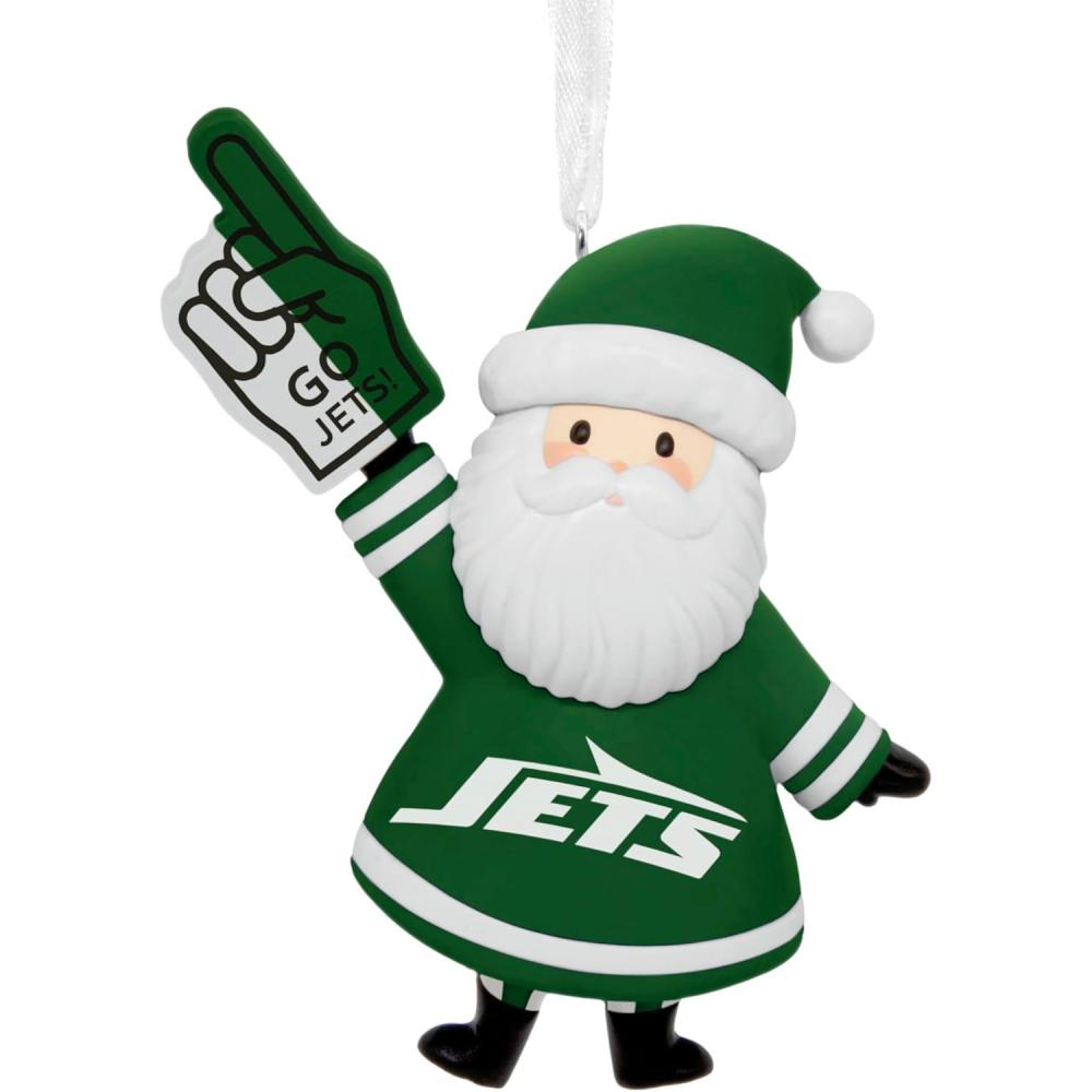 imageHallmark NFL New York Jets Santa Fan Christmas Ornament Gifts for Sports Fans