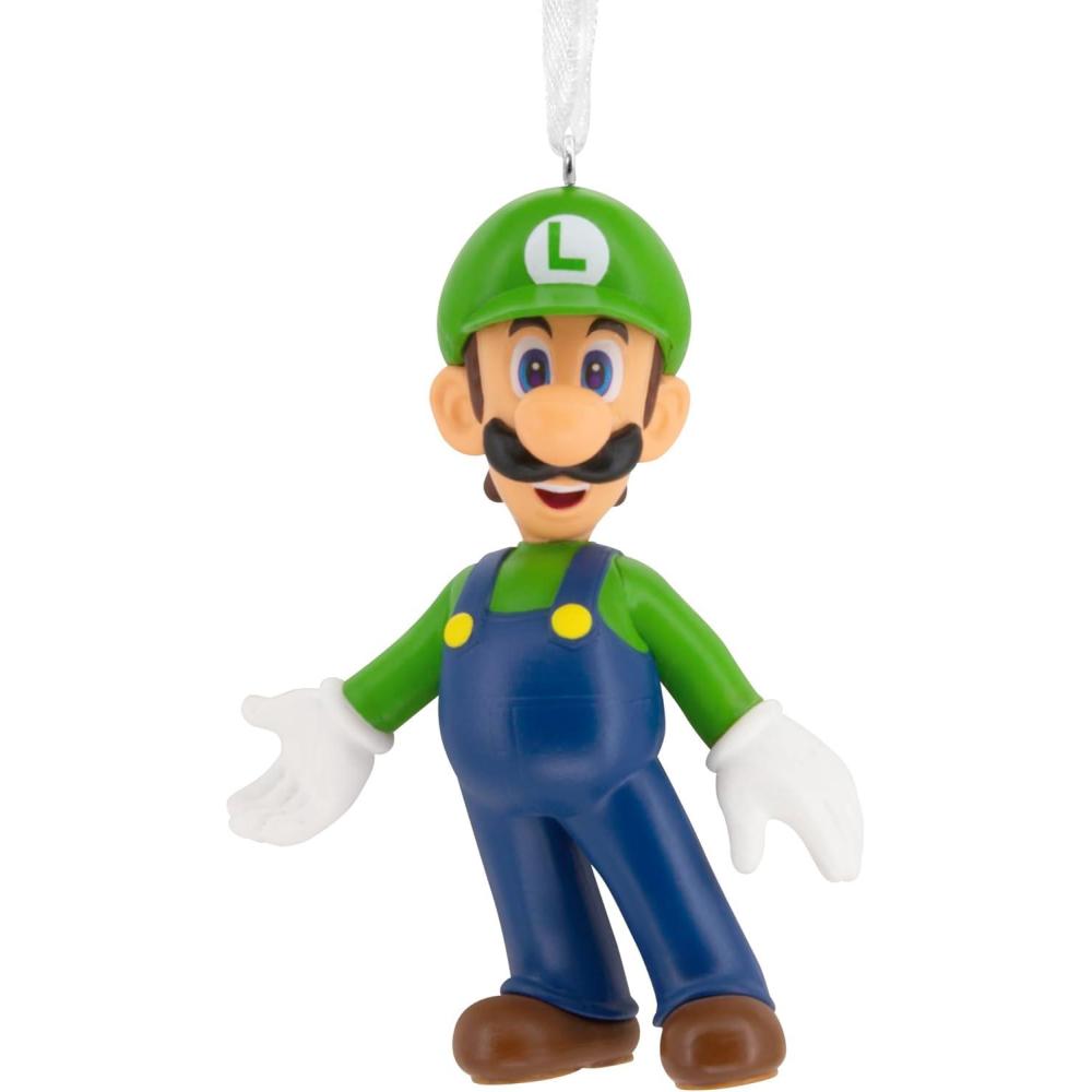 imageHallmark Nintendo Super Mario Mini Christmas Ornaments Shatterproof Set of 6Luigi