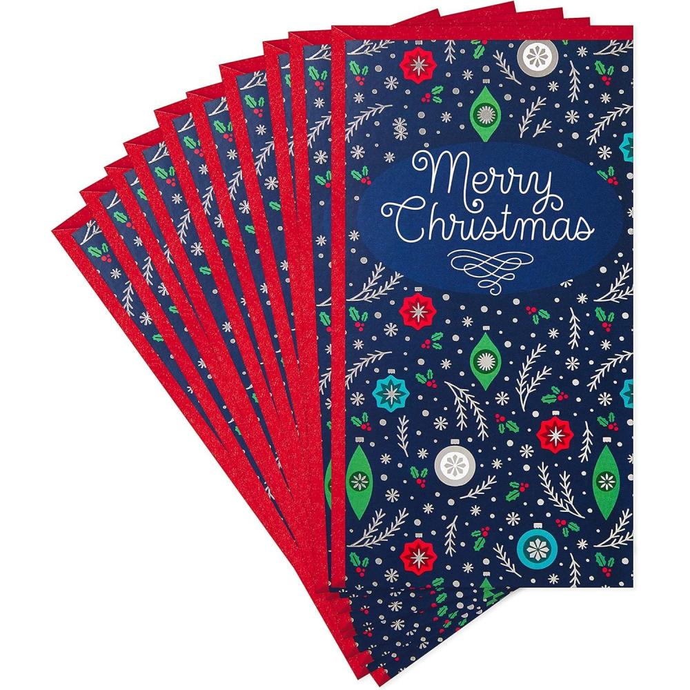 imageHallmark Pack of Christmas Money or Gift Card Holders Santa Claus 10 Cards with EnvelopesOrnaments  10 Cards with Envelopes