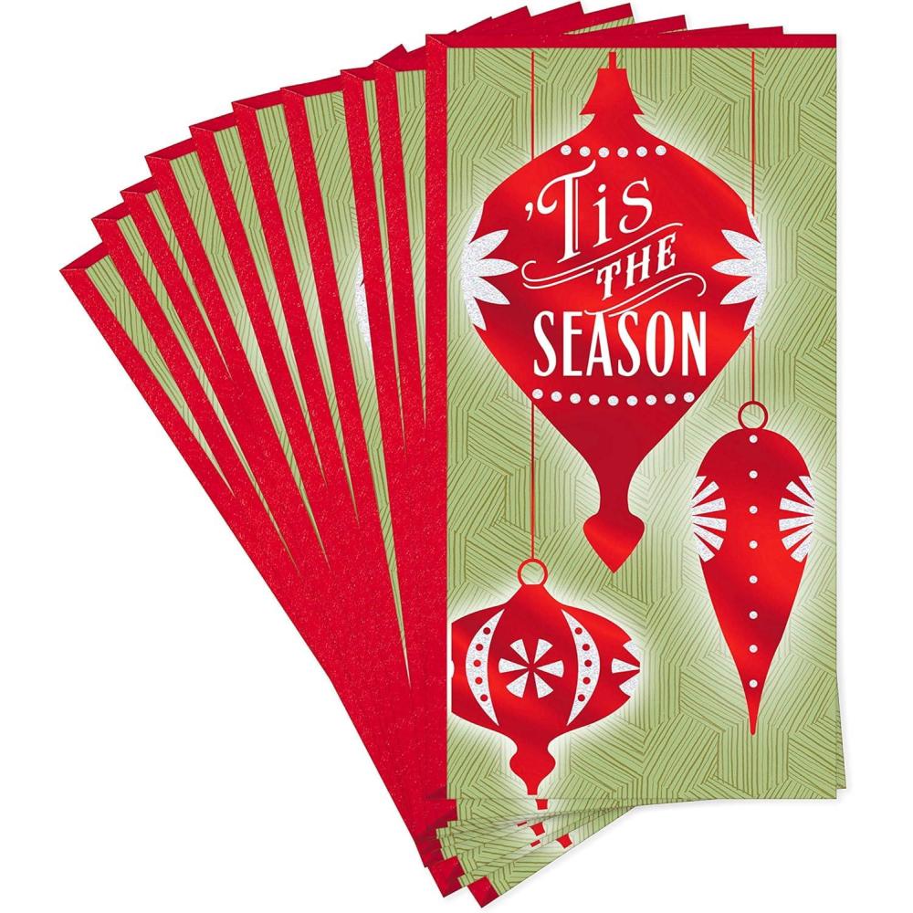 imageHallmark Pack of Christmas Money or Gift Card Holders Tis the Season 10 Cards with EnvelopesTis the Season  10 Money Holders with Envelopes