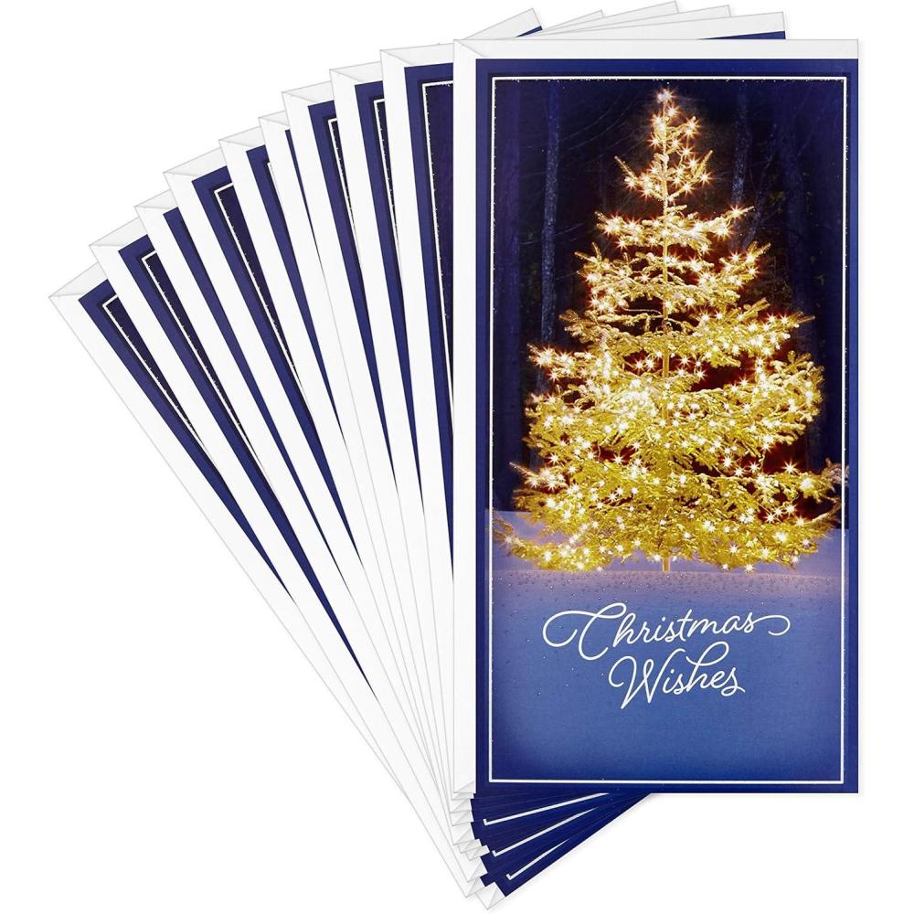 imageHallmark Pack of Money or Gift Card Holders Christmas Wishes 10 Cards with EnvelopesChristmas Wishes