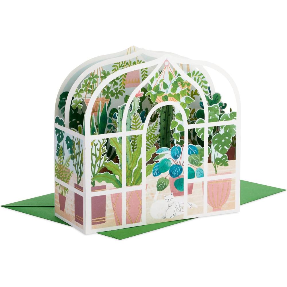 imageHallmark Paper Wonder Mothers Day Pop Up Card Rainbow Thinking of You All OccasionGreenhouse Plants and Cats