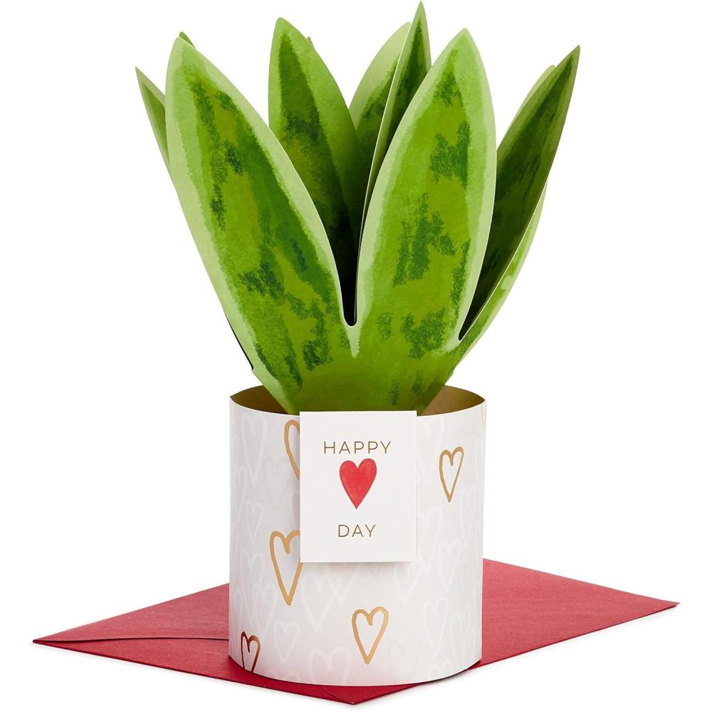 imageHallmark Paper Wonder Musical 3D PopUp Valentines Day Card With Motion Happy Heart DayPop Up  Snake Plant