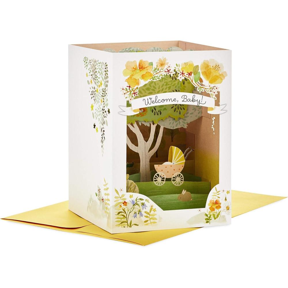 imageHallmark Paper Wonder Pop Up Baby Shower Card for New Parents Family Tree Welcome New Baby Congratulations Gender RevealFamily Tree
