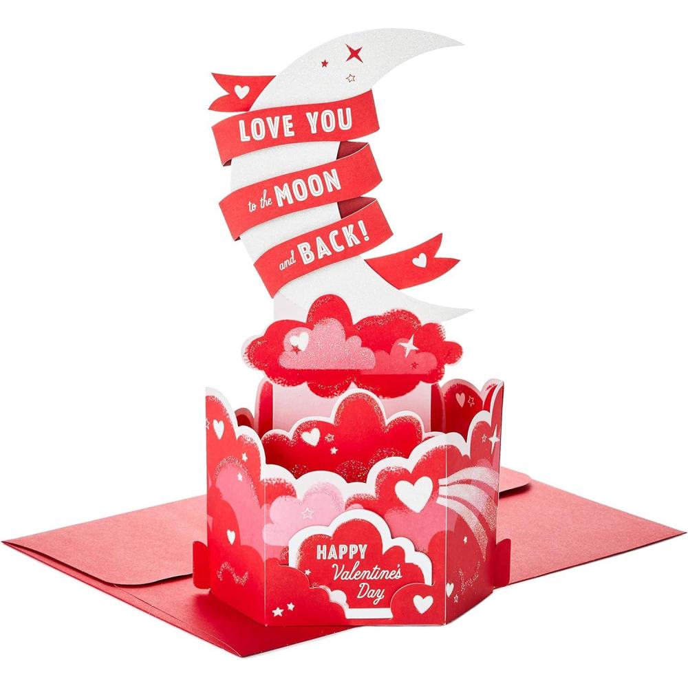 imageHallmark Paper Wonder Pop Up Valentines Day Card Moon and BackMoon and Back