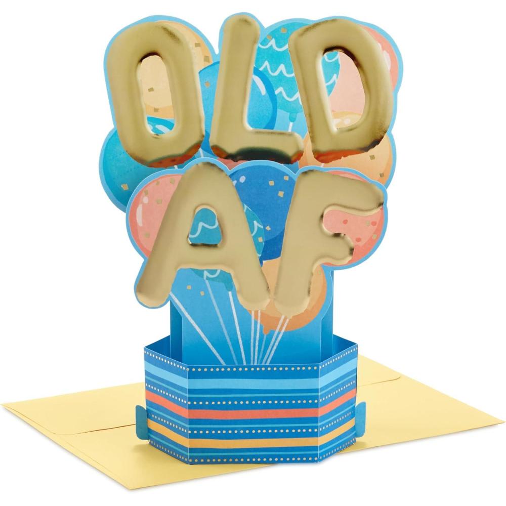 imageHallmark Paper Wonder Shoebox Funny Pop Up Birthday Card Old AF