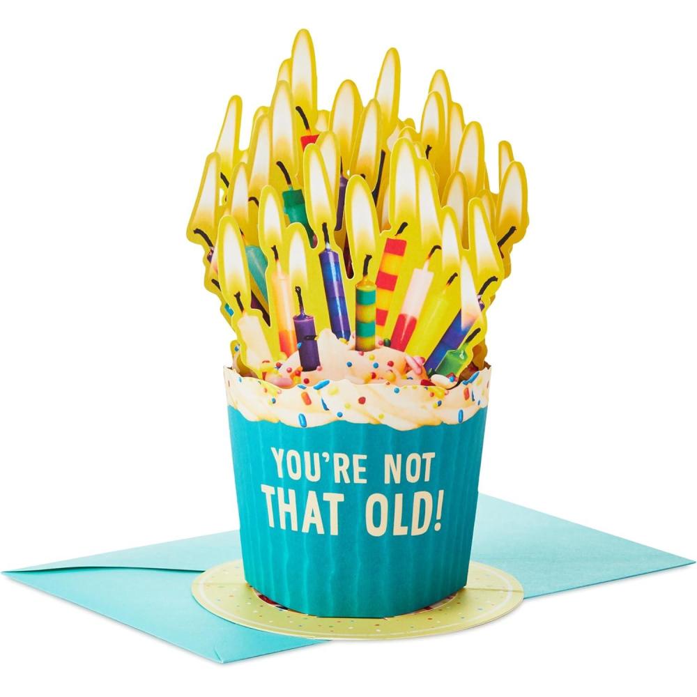 imageHallmark Paper Wonder Shoebox Funny Pop Up Card for Birthdays Cupcake quotNot That OldquotCupcake  Not That Old