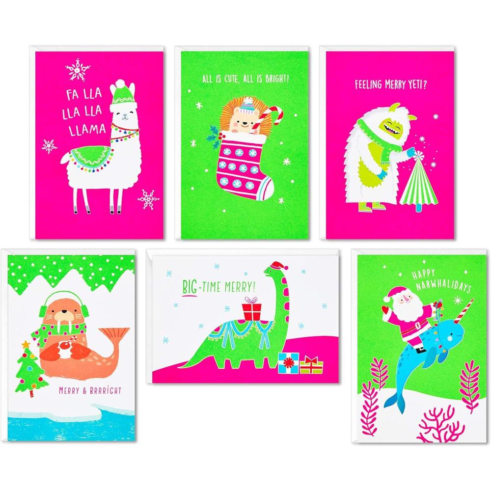 imageHallmark Pastel Boxed Christmas Card Assortment 24 Cards and Envelopes Hope Unity KindnessBright Holiday Card Assortment
