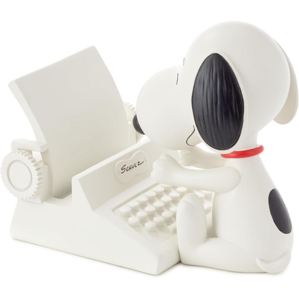 imageHallmark Peanuts Snoopy Cell Phone Holder Typewriter Office Supplies Gifts for Teacher Boss Administrative Assistant