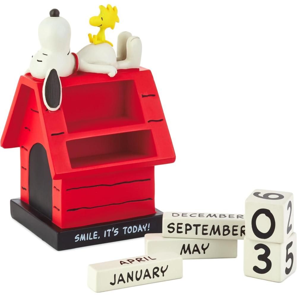 imageHallmark Peanuts Snoopy Perpetual Calendar Smile Office Supplies Gifts for Boss Teacher Administrative Assistant
