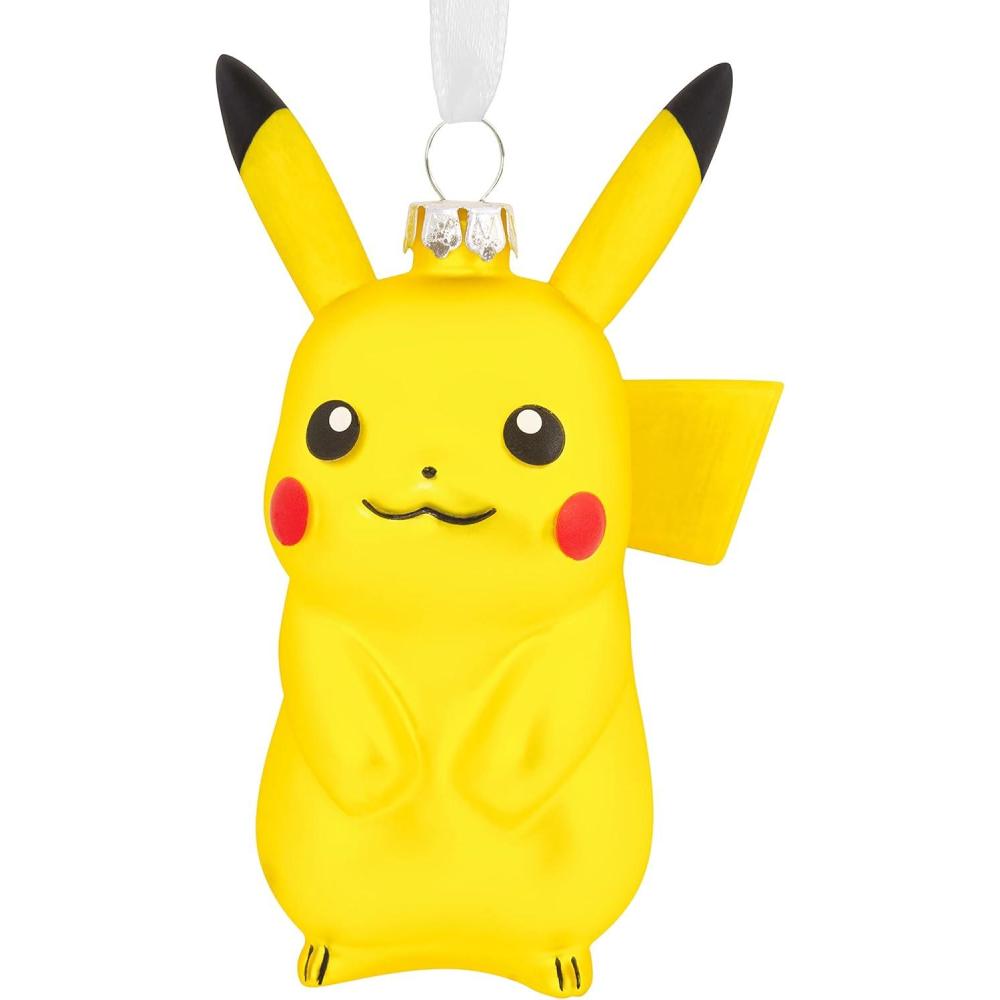imageHallmark Pokmon Pok Ball Christmas Ornament Blown GlassPikachu