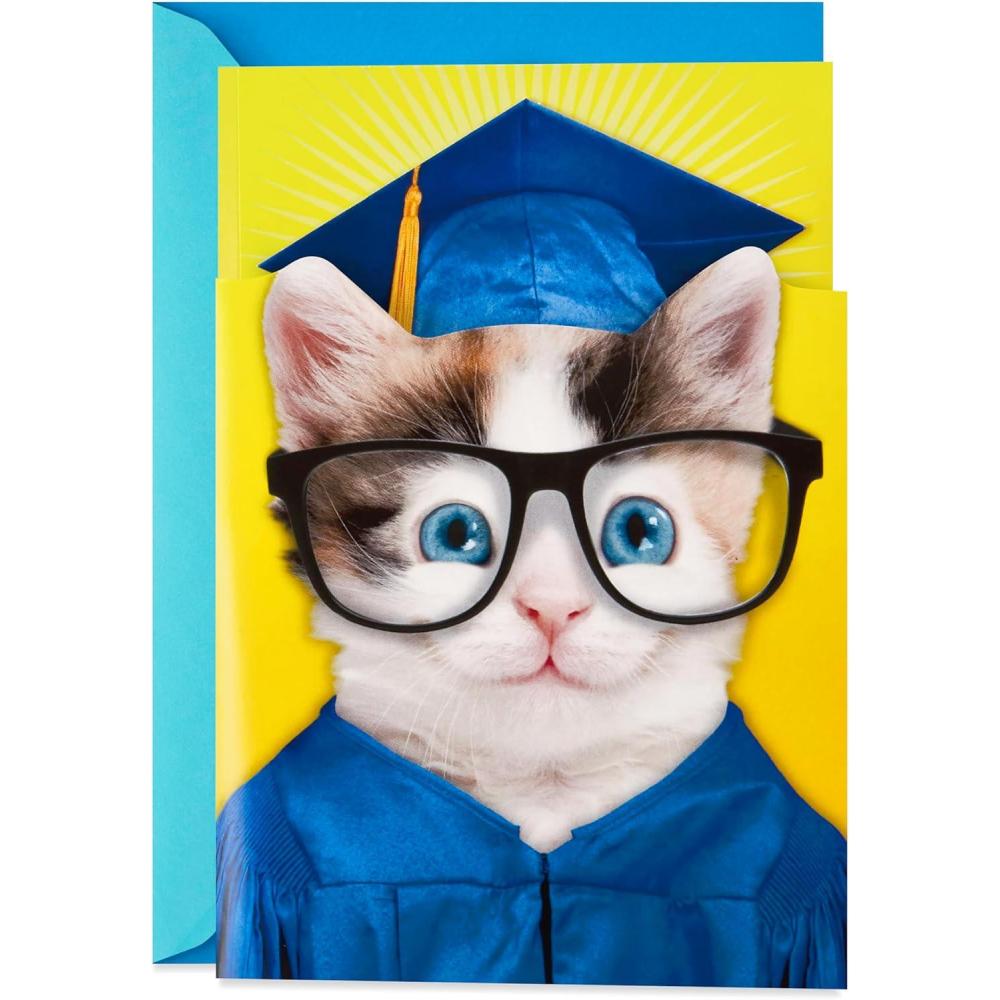 imageHallmark Pop Up Graduation Card with Music Plays Im So Excited for Preschool Kindergarten 8th Grade High School and College Graduates
