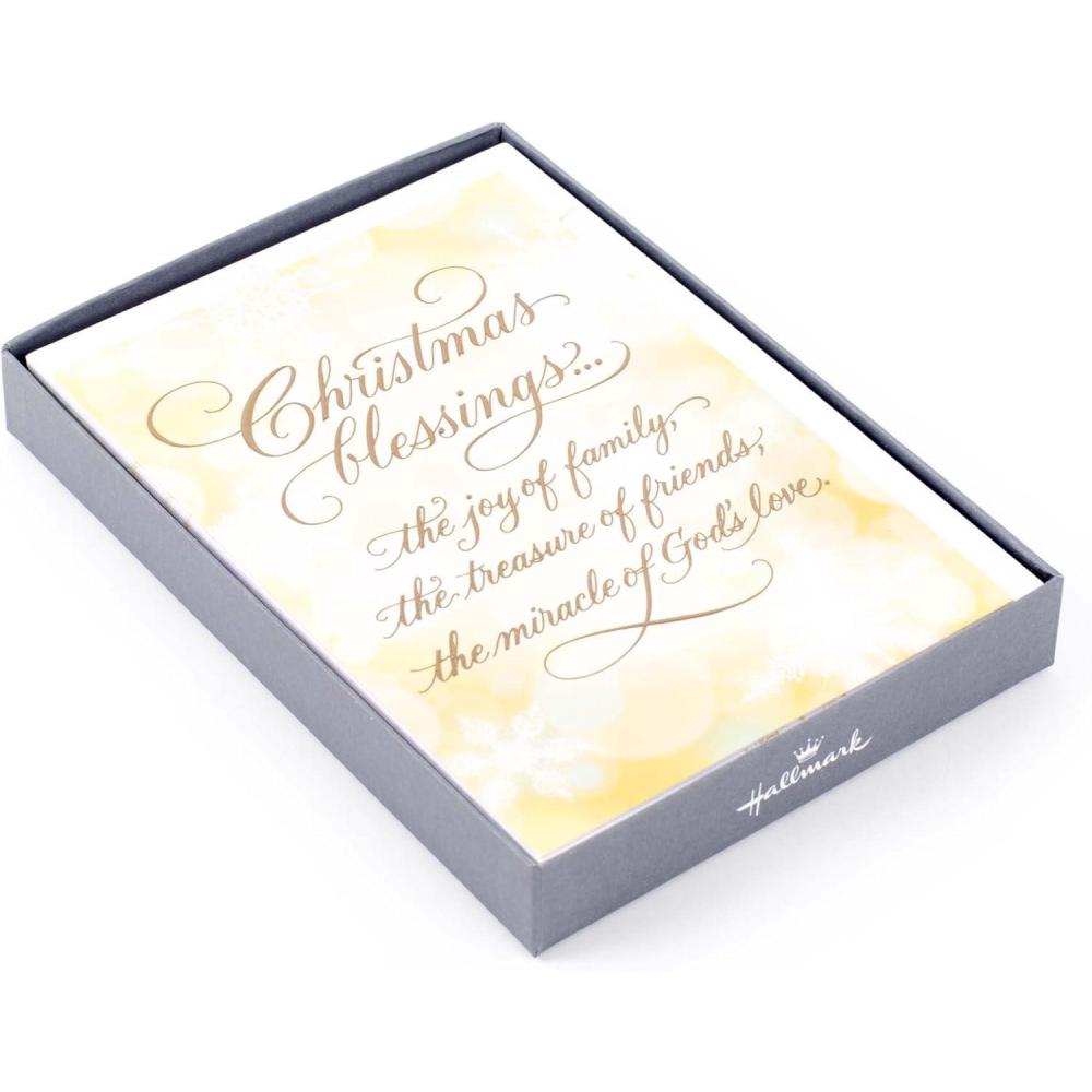 imageHallmark Religious Boxed Christmas Cards Christmas Blessings 16 Cards and 17 EnvelopesChristmas Blessings  Holiday Cards