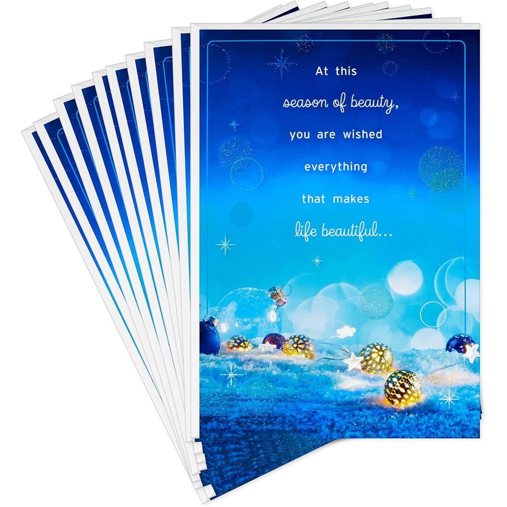 imageHallmark Religious Christmas Cards Christmas Blessings 10 Cards with EnvelopesSeason of Beauty  10 Cards With Envelopes