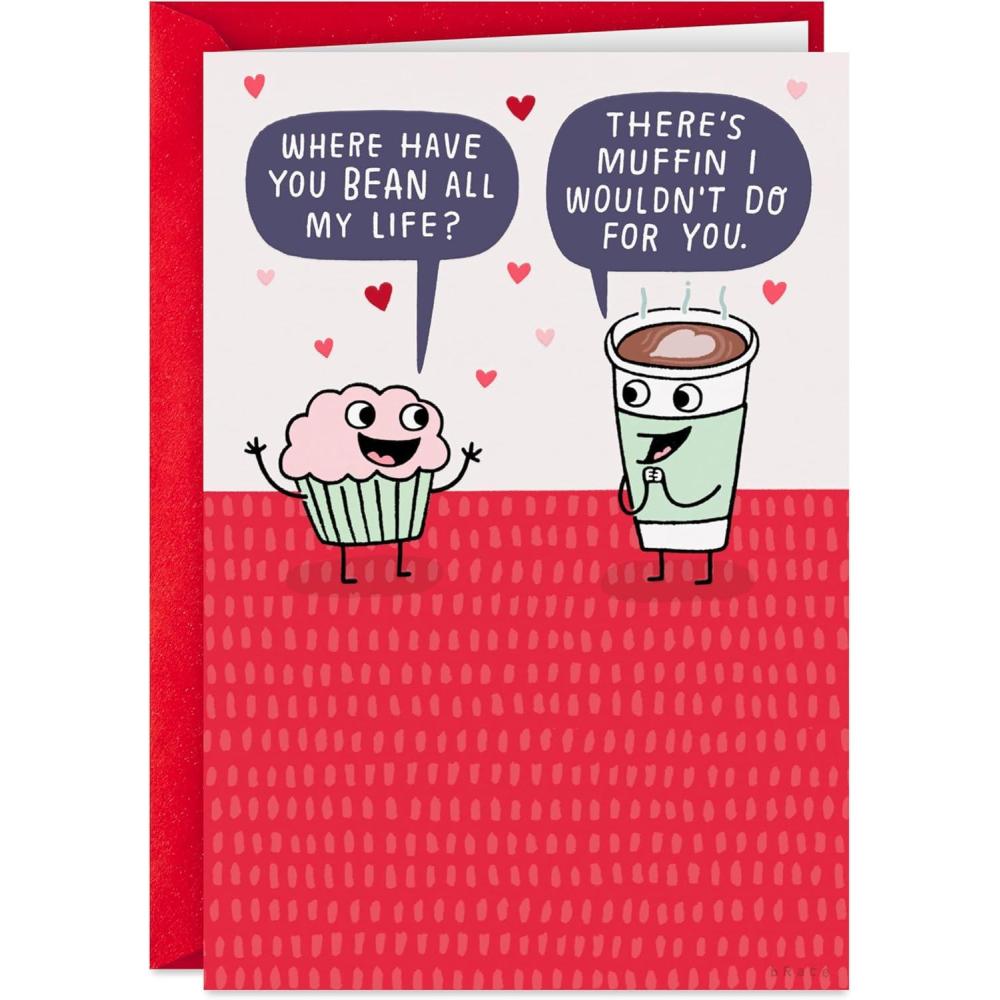 imageHallmark Shoebox Funny Anniversary Card Muffin and Coffee Puns for Love Friendship Valentines Day Galentines DayMuffin and Coffee Puns
