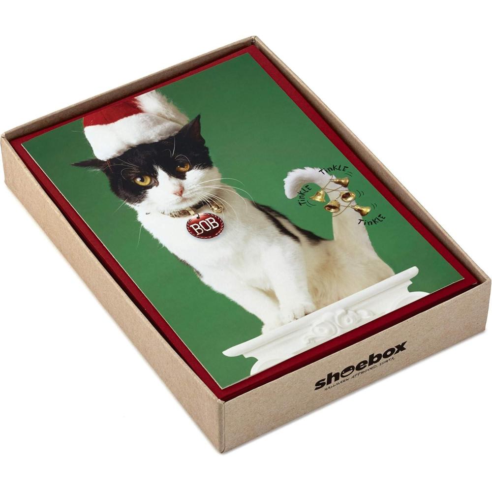 imageHallmark Shoebox Funny Christmas Boxed Cards Assortment Cartoons 4 Designs 24 Christmas Cards with EnvelopesMulticolor