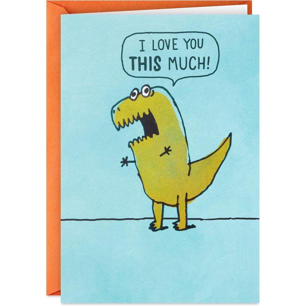 imageHallmark Shoebox Funny Love Card Anniversary Card Fathers Day Card or Birthday Card T Rex Arms 0349RZF3019