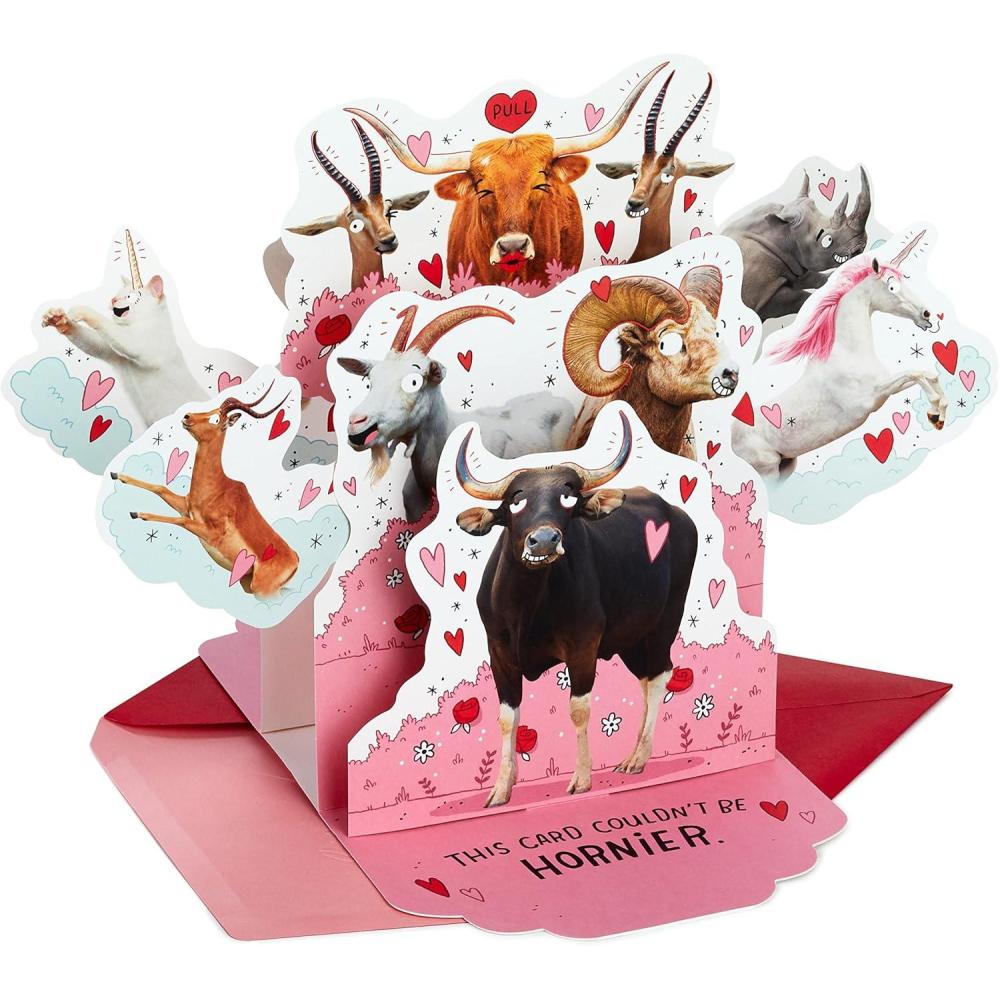 imageHallmark Shoebox Funny Valentines Day Card Nice Butt for Husband Wife Boyfriend GirlfriendPop Up  Horny Animals