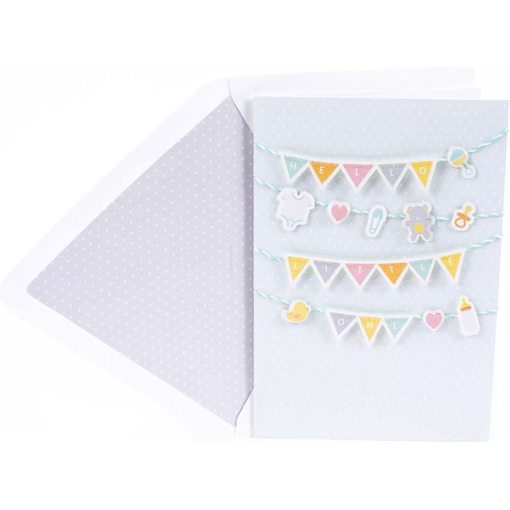 imageHallmark Signature Baby Shower Card for New Parents Hello Little One Welcome New Baby Congratulations Gender RevealHello Little One
