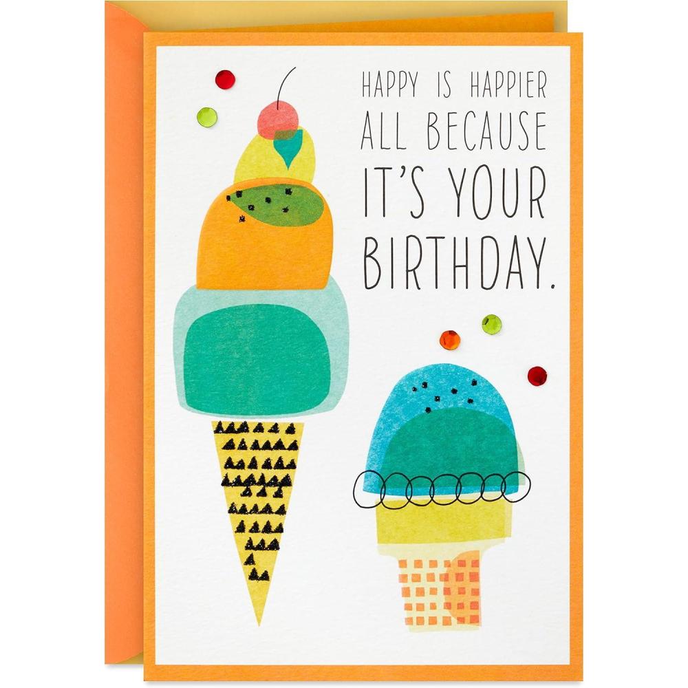 imageHallmark Signature Birthday Card Candle BundleIce Cream