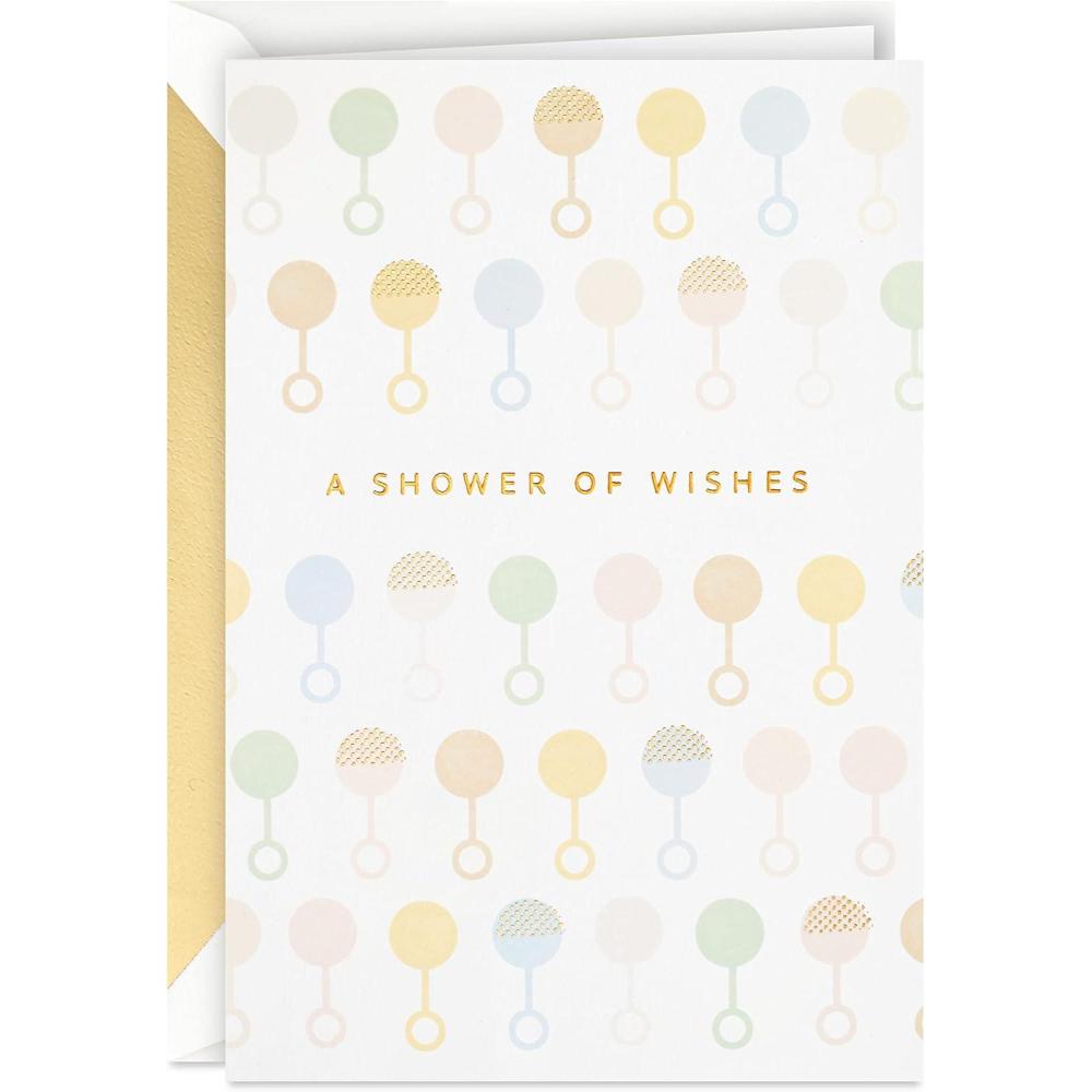 imageHallmark Signature Disney Baby Shower Card for New Parents Winnie the Pooh and Piglet Welcome New Baby CongratulationsHallmark Signature Baby Shower Card Shower of Wishes