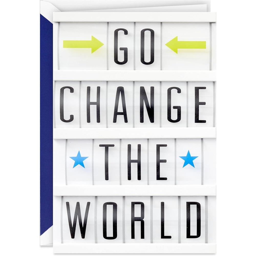 imageHallmark Signature Graduation Card Go Change the World LetterboardGo Change the World