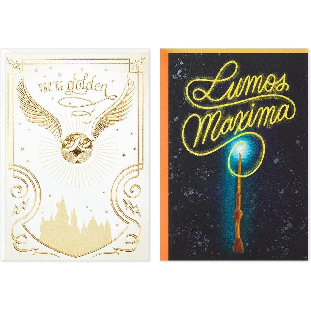 imageHallmark Signature Harry Potter Birthday Card Favorite ThingsSnitch and Wand