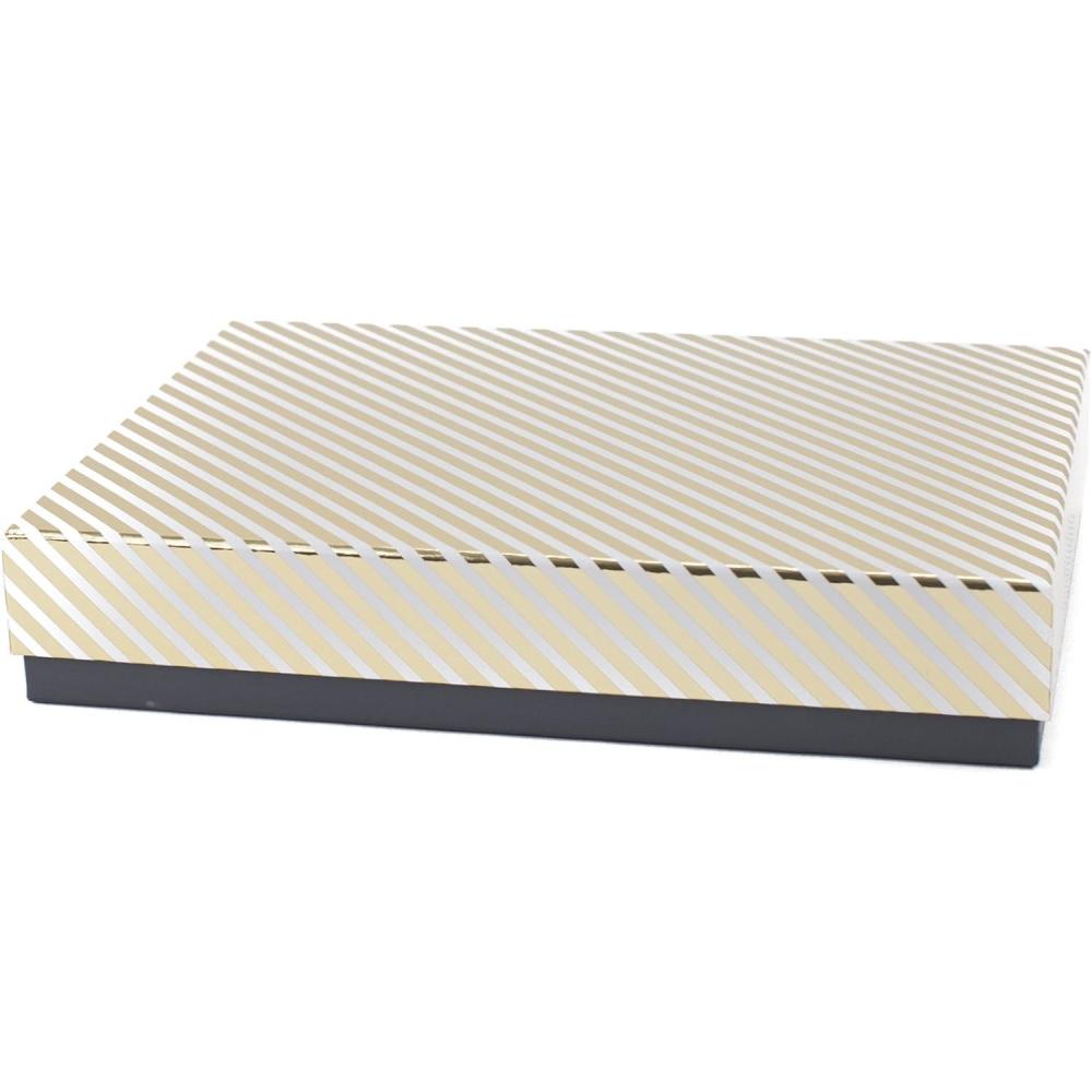 imageHallmark Signature Large Gift Box Gold Stripe for Valentines Day Weddings Anniversaries Birthdays Bridesmaids Gifts and More1 Count Pack of 1