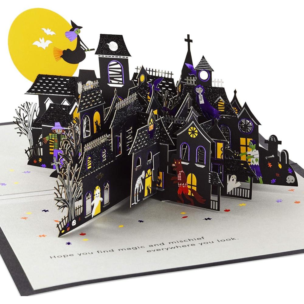 imageHallmark Signature Paper Wonder Halloween Pop Up Card Haunted House1299HEH4007Pop Up  Haunted House